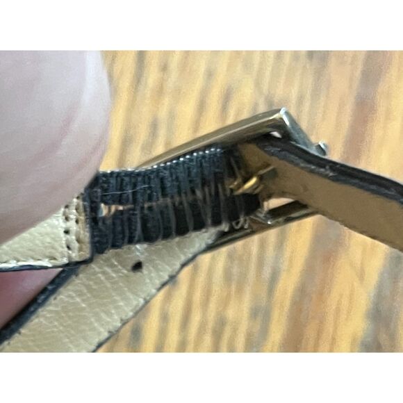 JIMMY CHOO Black Leather Wedge Strap Heels Shoes  Women's Size 8? - Picture 11 of 11